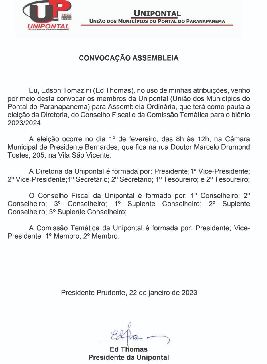 Convocação Assembléia