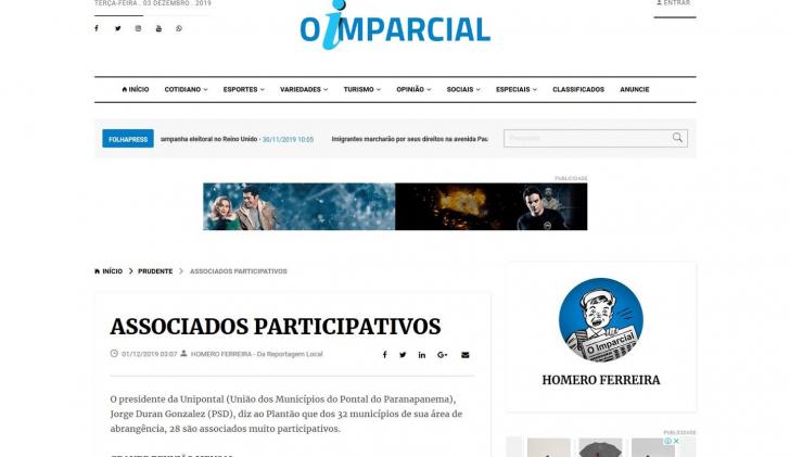Jornal Imparcial destaca ações da Unipontal