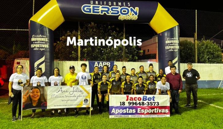 Martinópolis Campeã da Copa Unipontal de Futebol Society  Feminino