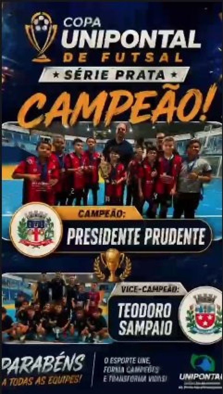Vídeo oficial da final da Copa Unipontal de Futsal Sub-11 - Série Prata