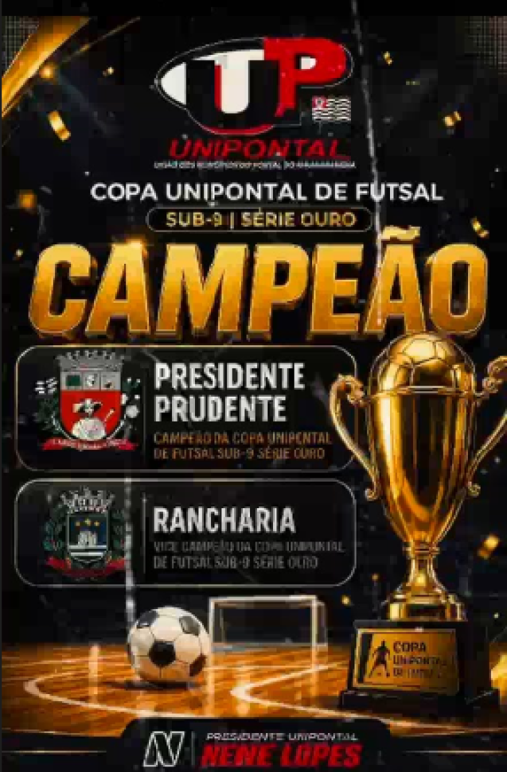 Video Oficial da final da Copa Unipontal de Futsal Sub-9 Série Ouro 2026