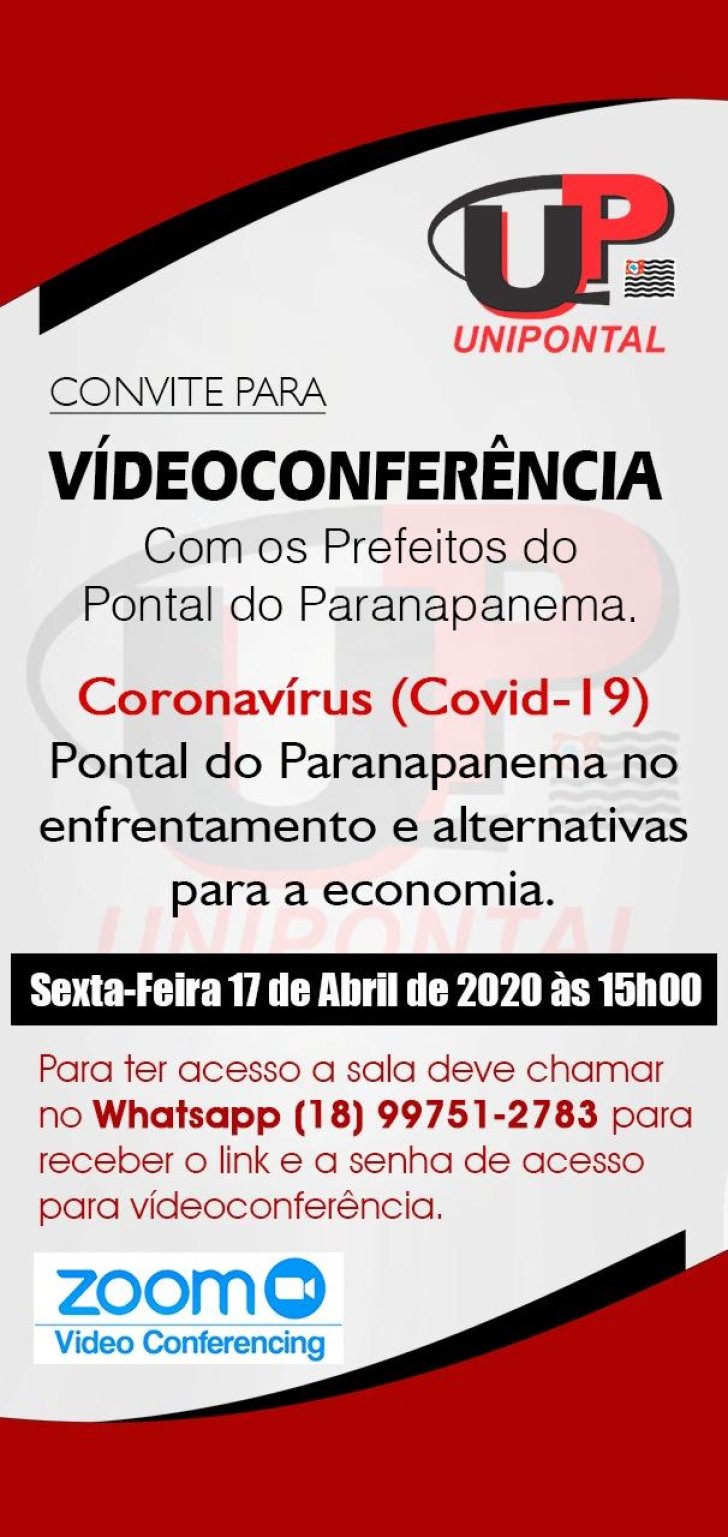 Unipontal promoverá primeira vídeo conferência de prefeitos e convidados